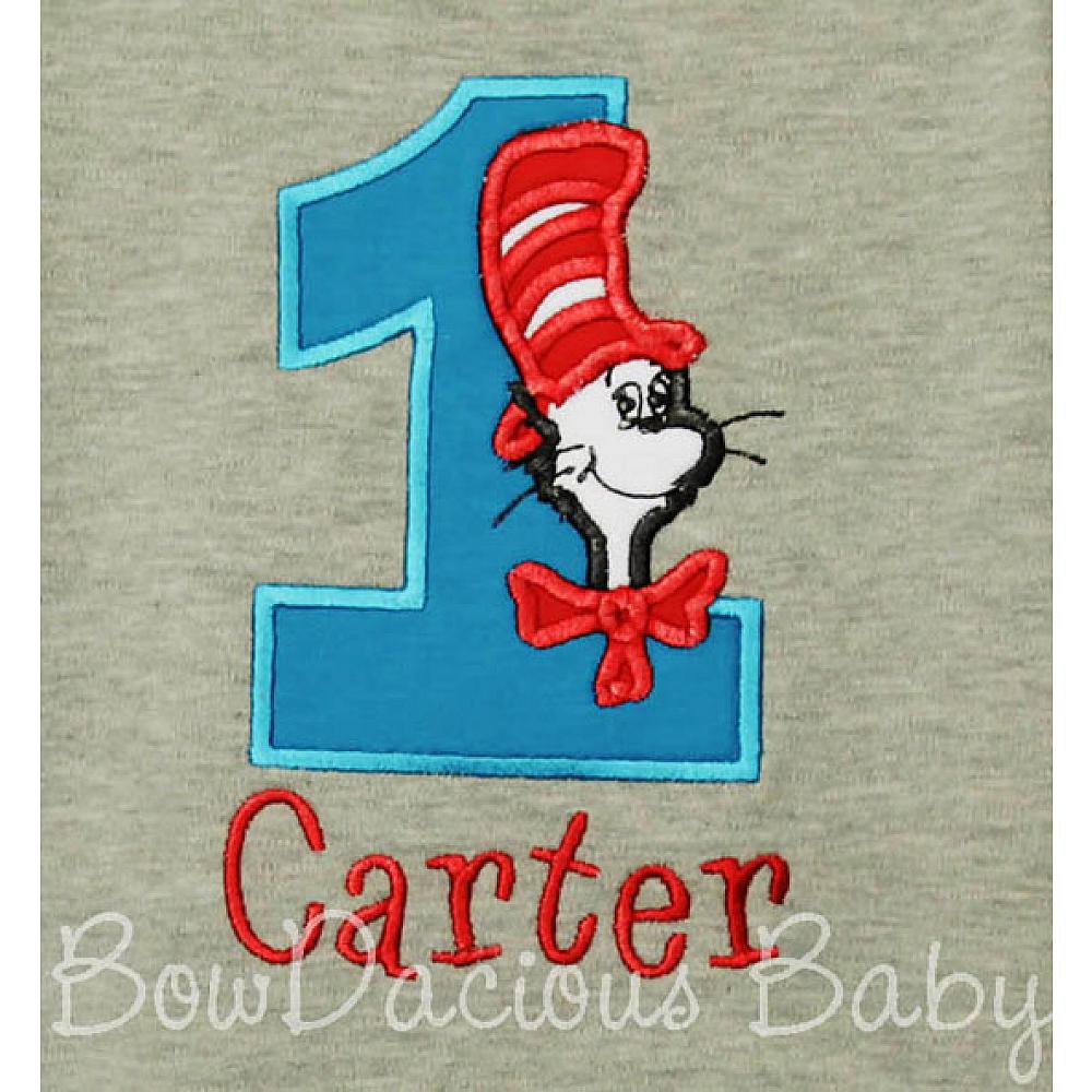 Cat in the hat 1st best sale birthday shirt