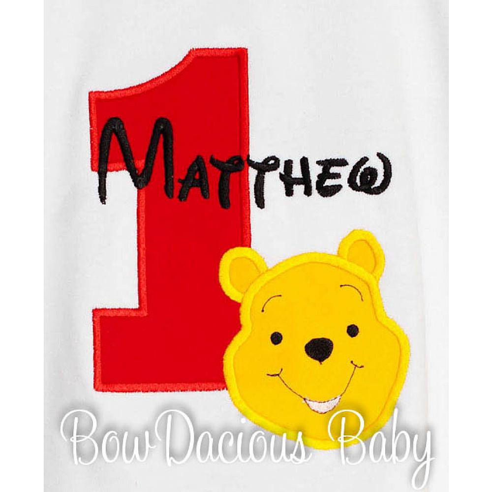 Winnie The Pooh Birthday Shirt-Winnie The Pooh First Birthday Jean Set ...