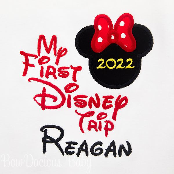 My First Disney Trip Minnie Mouse Shirt, Personalized My First Disney Trip Shirt, Custom