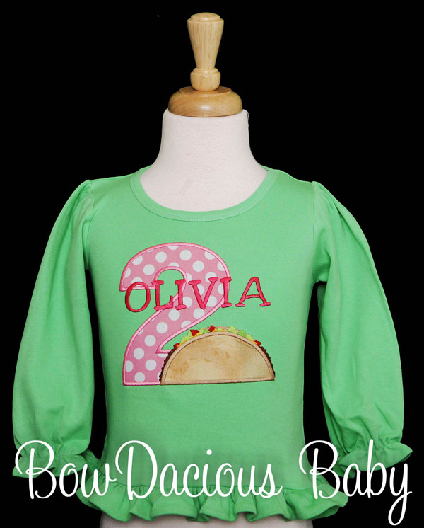 Girl's Taco Twosday Shirt, Toddler Girl's 2nd Birthday Shirt, 2nd Birthday Outfit, Fiesta Birthday Outfit Taco Birthday Outfit, Taco Tuesday, CUSTOM