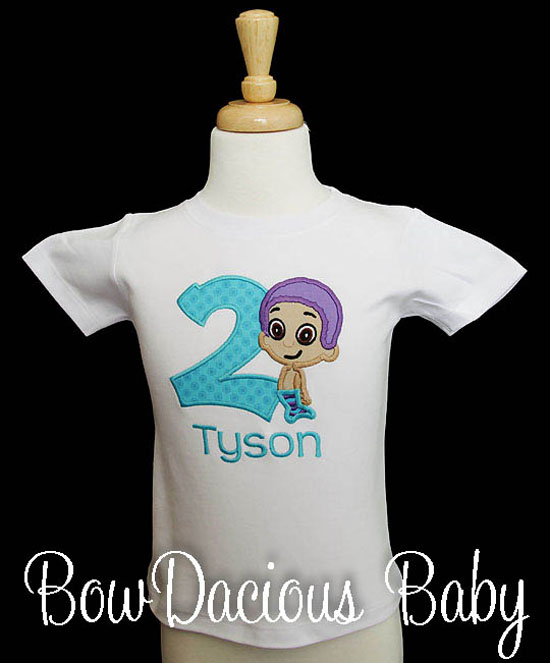 Goby Bubble Guppies Birthday Shirt or Onesie, Custom, Any Age, Any Colors