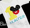 Mickey Mouse Birthday Onesie, Mickey Birthday Shirt, Mickey Mouse Birthday Disney Clothing, Cake Smash Outfit, Birthday Boy, Mickey Birthday Party