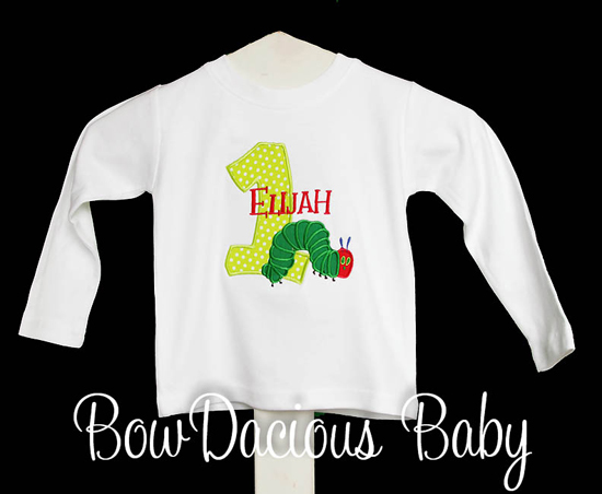 Boys Personalized Hungry Caterpillar Onesie or Shirt