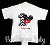 Mickey Mouse Birthday Shirt, Mickey with Pants Birthday Shirt or Onesie, Appliqued Mickey Shirt - 1st Birthday Shirt