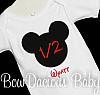 Mickey Mouse Half birthday Shirt or Onesie, Half birthday shirt, Half Birthday Bodysuit, Mickey Mouse