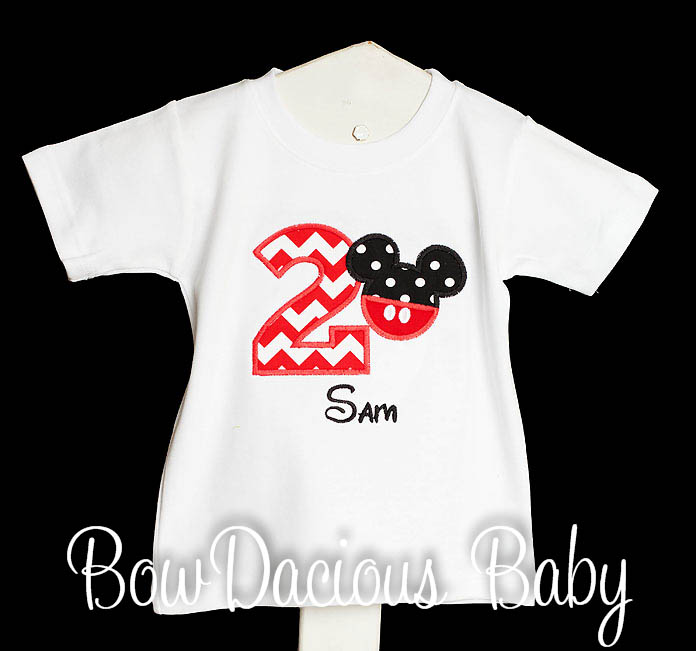 Mickey Mouse Birthday Shirt, Mickey Pants Birthday Shirt, Boys Birthday Shirt or Onesie