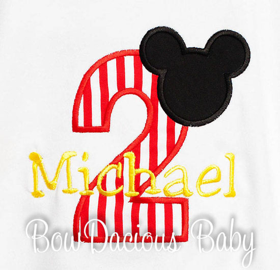 Mickey Mouse 1st Birthday Shirt or Onesie, Mickey Print, Custom