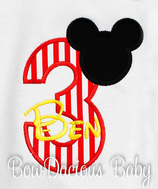 Mickey Mouse 1st Birthday Onesie Mickey Print Baby Boy Birthday