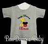 Mickey Mouse Birthday Shirt or Onesie, Red, Black, Yellow Cupcake Candle, Custom