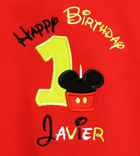 Mickey Mouse Birthday Shirt or Onesie, Cupcake, Disney Shirt, Custom