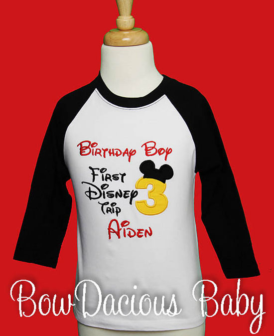 My first Disneyland Trip, Personalized Mickey Mouse, Disney Raglan, Shirt or Onesie, Custom