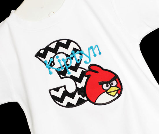 Boys Angry Birds Birthday Shirt