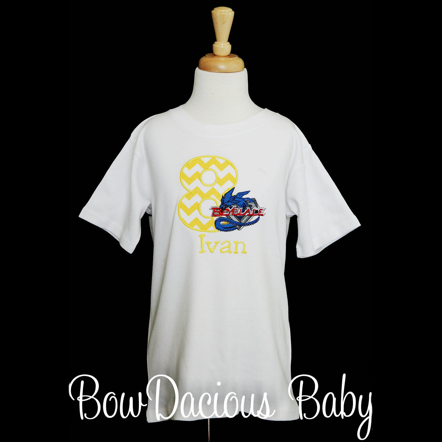 Personalized Beyblade Birthday Shirt, Custom, Any Age, Color Colors