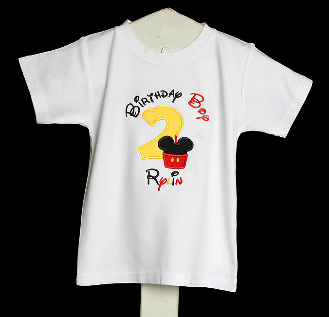 Personalized Disney Mickey Mouse Birthday Boy T-Shirt, Custom, Any Age