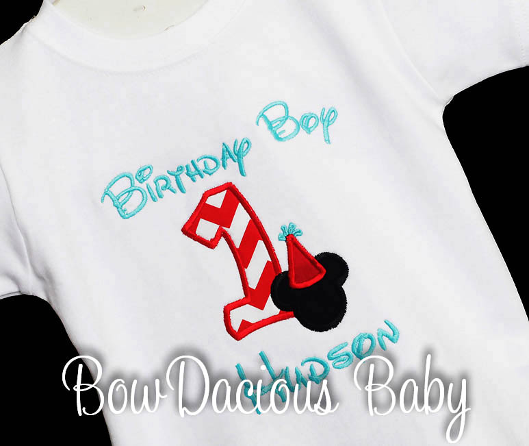 Mickey Mouse Birthday Boy Hat Shirt Disney Personalized, Shirt or Onesie, Custom, Any Age