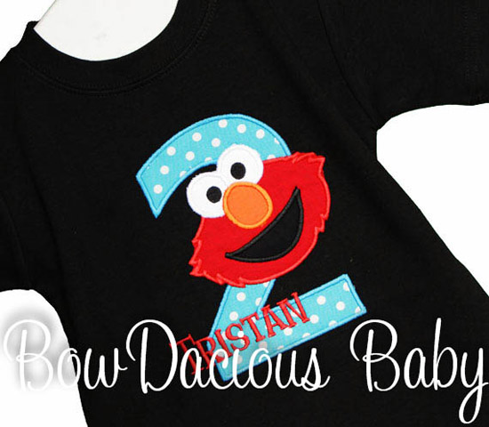 Boys Personalized Elmo Birthday Shirt, Any Age
