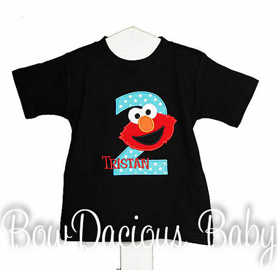 Boys Personalized Elmo Birthday Shirt, Any Age