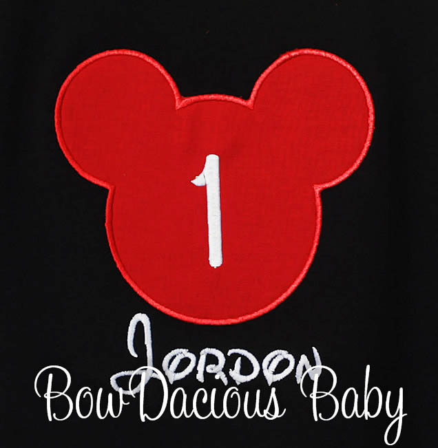 Personalized Extra Large Mickey Mouse Head Birthday Shirt, Custom, Any Age, Any Colors