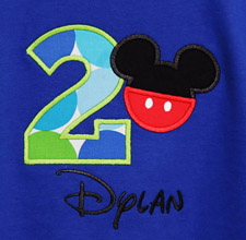 Blue Mickey Mouse Birthday Shirt or Onesies, Custom, Any Age, You Pick Colors