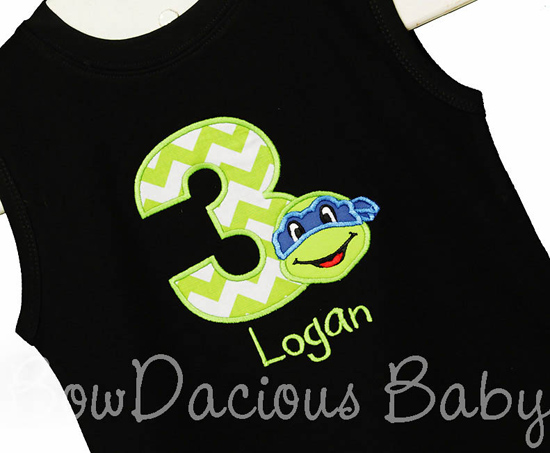 Ninja Turtle Birthday Shirt Muscle Shirt, Custom