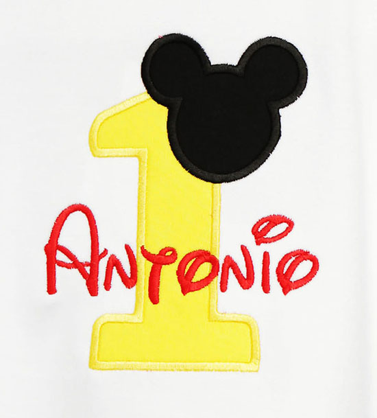 Yellow Mickey Mouse Birthday Shirt or Onesie, Any Age, Custom