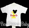 Yellow Mickey Mouse Birthday Shirt or Onesie, Any Age, Custom