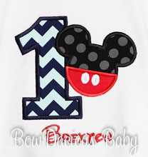 Mickey Mouse 1st Birthday Shirt or Onesie, Custom, Any Age