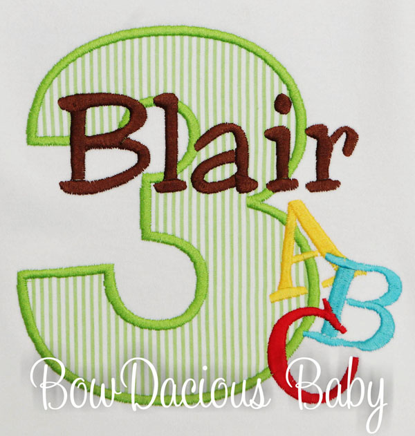 Boys Personalized Alphabet Birthday Shirt, Custom, Any age and Colors