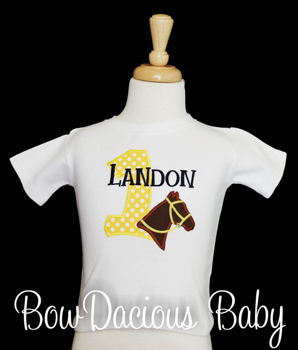Horse Birthday Shirt or Onesies, Custom, Personalized, Any Age and Colors
