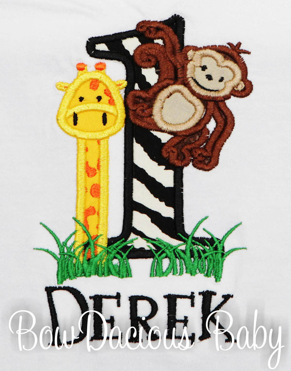 Jungle Birthday Shirt, Personalized, Custom, Any Age and Colors