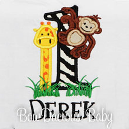 Jungle Birthday Shirt, Personalized, Custom, Any Age and Colors