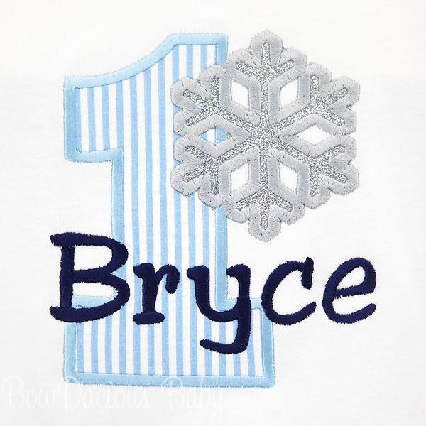 Snowflake Birthday Shirt, Snowflake 1st Birthday Onesie, Custom, Any Age and Colors