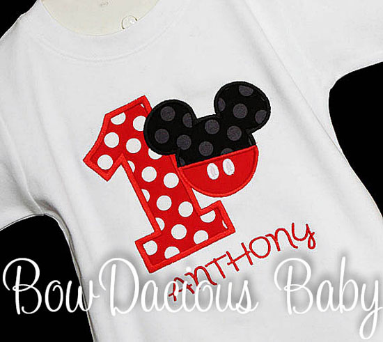 Custom Boys Mickey Mouse Birthday Shirt or Onesie