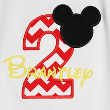 Boys Mickey Mouse Custom Birthday Shirt