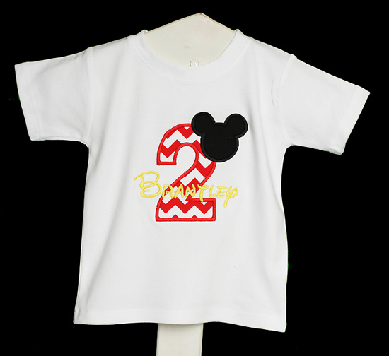 Boys Mickey Mouse Custom Birthday Shirt