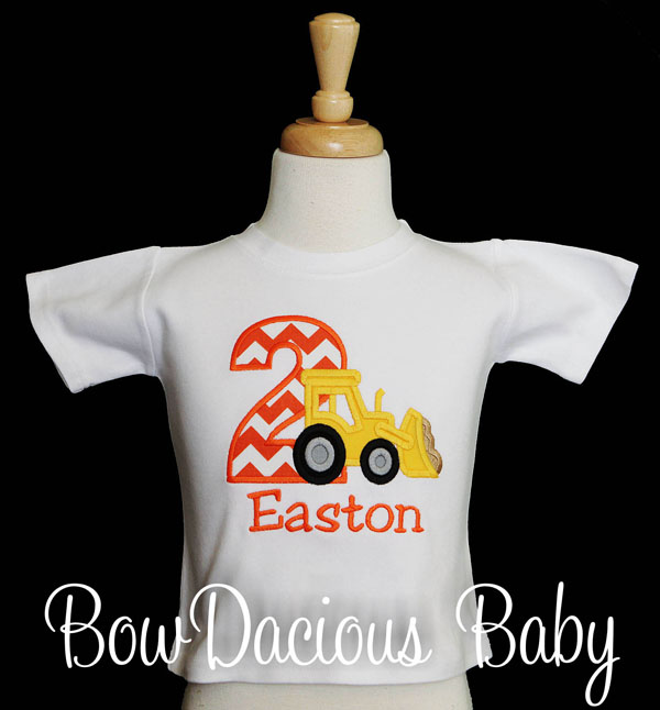 Personalized Front End Loader Birthday Shirt, Custom Loader Birthday Shirt, Custom, Any Age