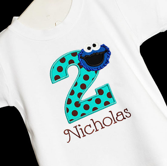 Cookie Monster 1st Birthday Shirt, Baby Boy Sesame Street, First Birthday Cookie Monster