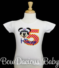 Disney Cruise Mickey Mouse Birthday Shirt (Minnie Available), Custom, Any Age, Any Colors