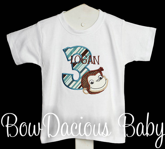 Personalized Curious George Birthday Shirt