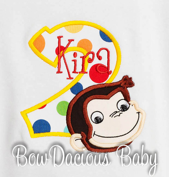 Curious George Birthday Shirts, Dresses, and Onesies