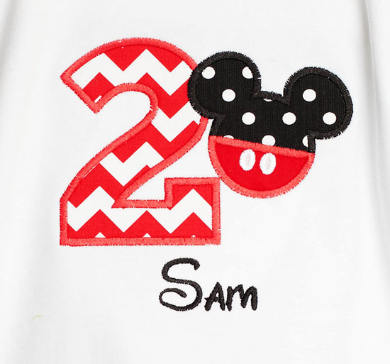 Personalized Mickey Mouse Birthday Shirt or Onesie, Any Age