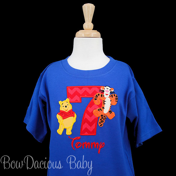 Winnie the Pooh and Tigger Birthday Shirt, Honey Bear Birthday Shirt, Bouncing Tiger Personalize Birthday Shirt, Custom