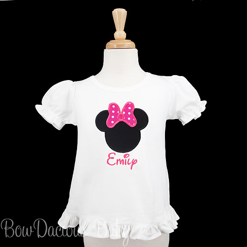 Girl's Personalized Minnie Mouse Shirt, Girl's Disney Trip Shirt, Custom, Personalized