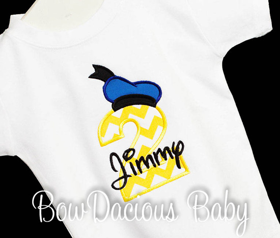 Donald Duck Birthday Shirt or Onesie, Custom