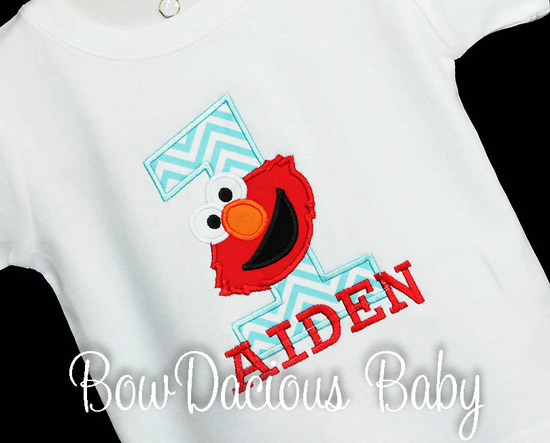 Custom Elmo Birthday Shirt, Any Age