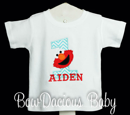 Custom Elmo Birthday Shirt, Any Age