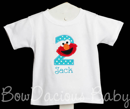 Custom Personalized Elmo Birthday Shirt or Onesie, Any Age