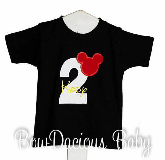 Embroidered Mickey Mouse 1st Birthday Outfit - Mickey Mouse Birthday Shirt Mickey Mouse Birthday Outfit, Custom, Any Age