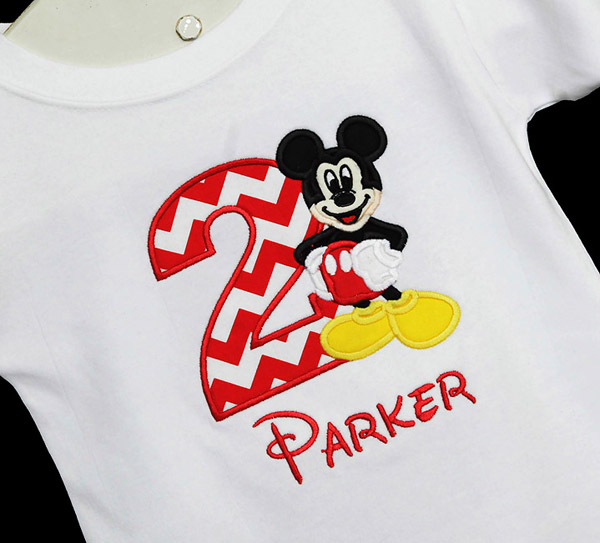 Full Mickey Mouse Birthday Shirt or Onesie