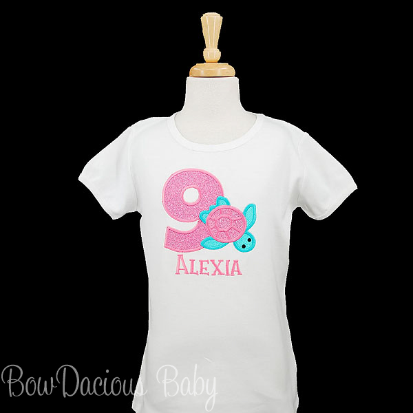 Sea Turtle Birthday Shirt, Custom, Personalized, Any Age and Colors